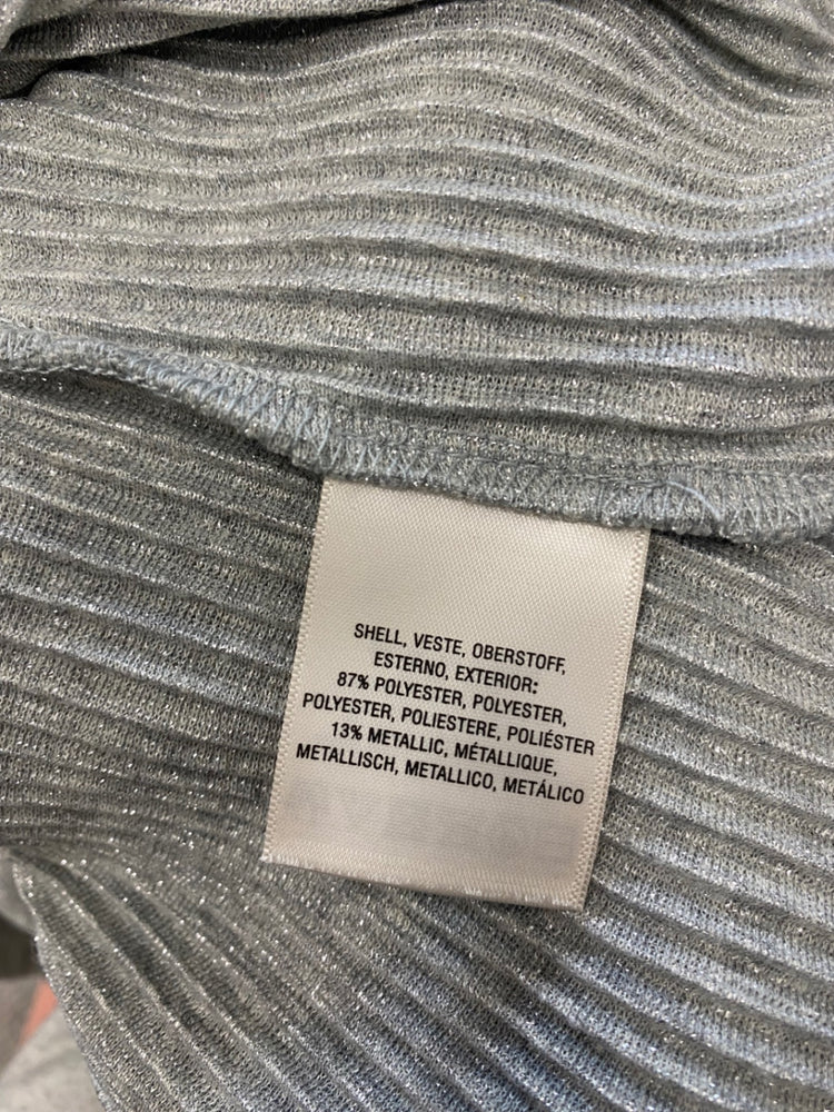 Fabulous Anthropologie Sleeveless Top Uk 6 Grey metallic ribbed ZB458