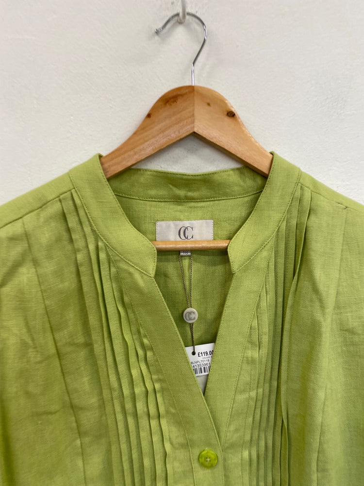 Fabulous CC Country Casuals Linen New Jacket UK18 Green Lime GC459
