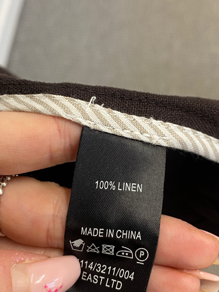 Fabulous EAST Jacket UK XL Brown linen lightweight GC459