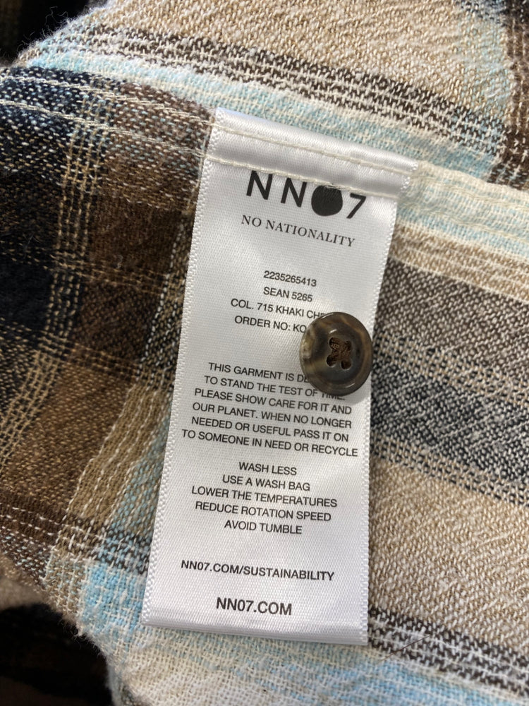 Fabulous NN07 Shacket UK M Brown beige checked ZB458