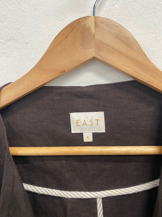 Fabulous EAST Jacket UK XL Brown linen lightweight GC459