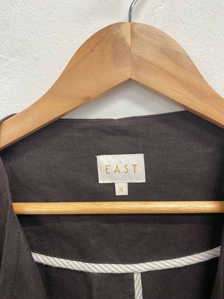 Fabulous EAST Jacket UK XL Brown linen lightweight GC459