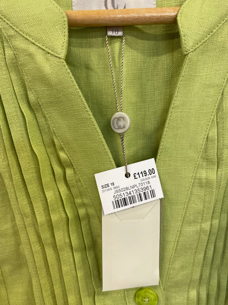 Fabulous CC Country Casuals Linen New Jacket UK18 Green Lime GC459