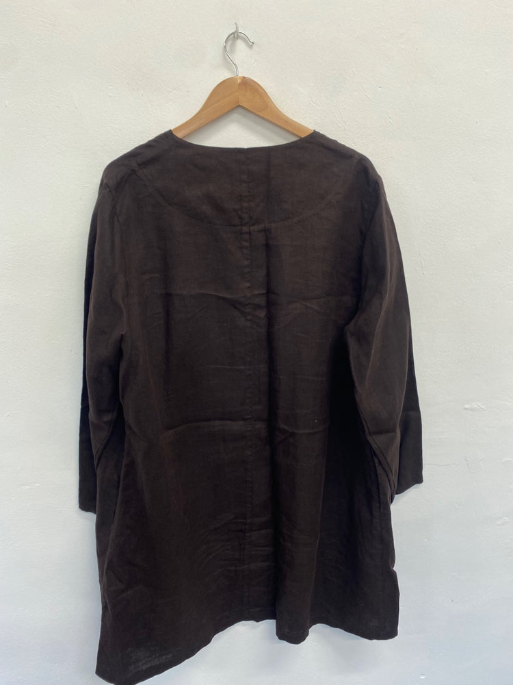 Fabulous EAST Jacket UK XL Brown linen lightweight GC459