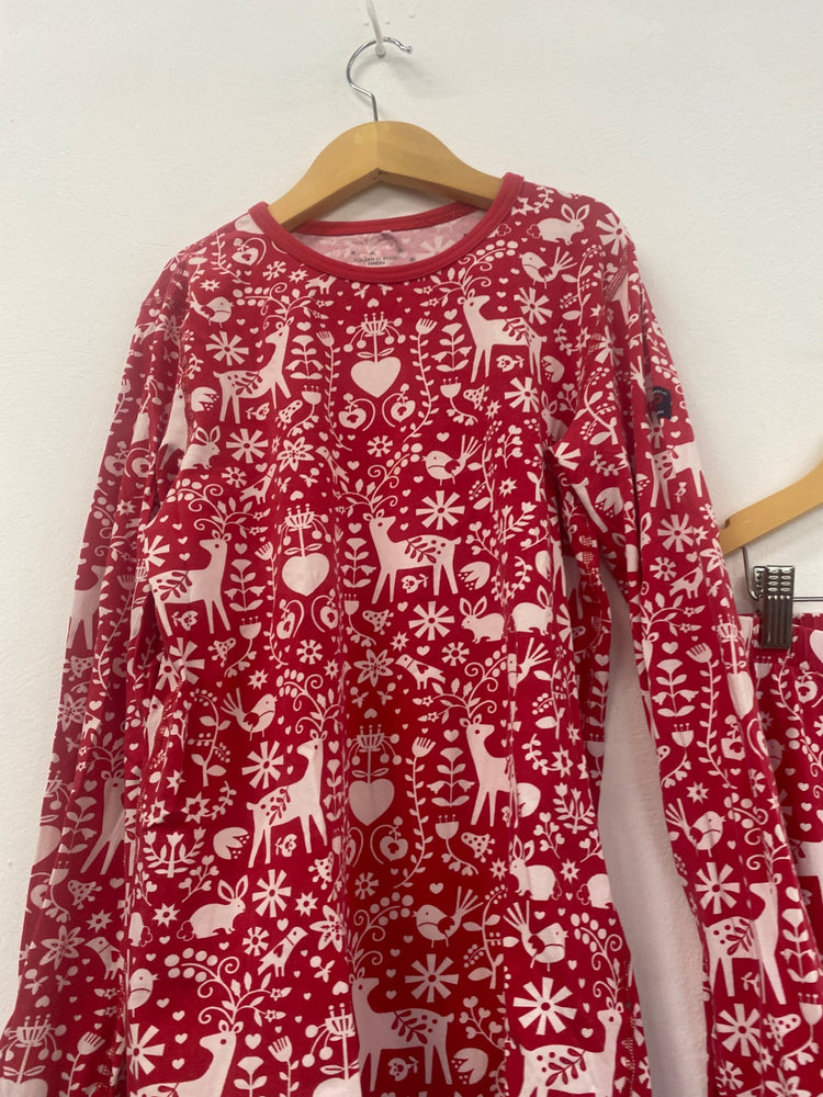 Fabulous Polarn o pyret Pyjama Set Age 9-10 Red & white #7 SW461