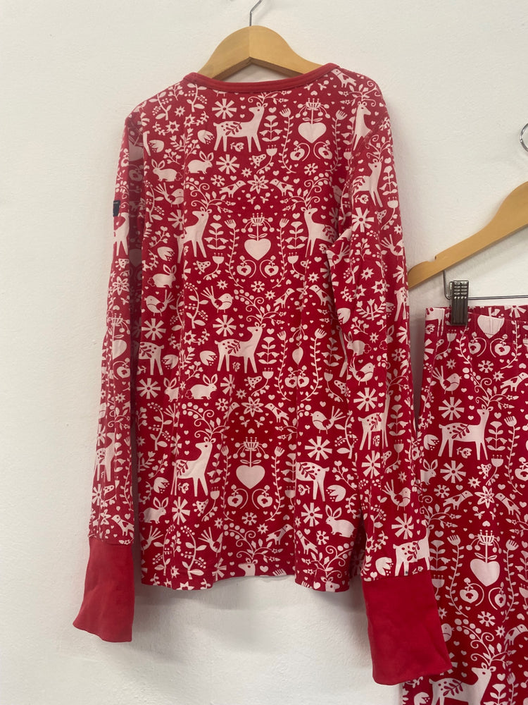 Fabulous Polarn o pyret Pyjama Set Age 9-10 Red & white #7 SW461