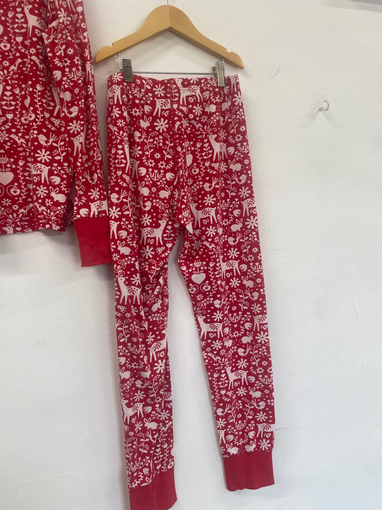 Fabulous Polarn o pyret Pyjama Set Age 9-10 Red & white #7 SW461