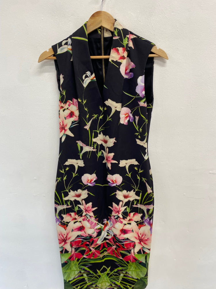 Fabulous Ted Baker jalita Dress UK 12 Multicolor floral PS462