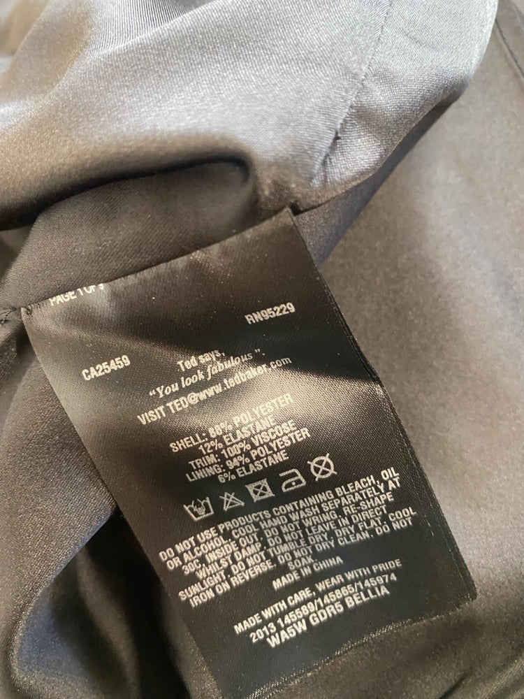 Fabulous Ted Baker Bella Gold chain Jewels Dress UK12 Black PS462