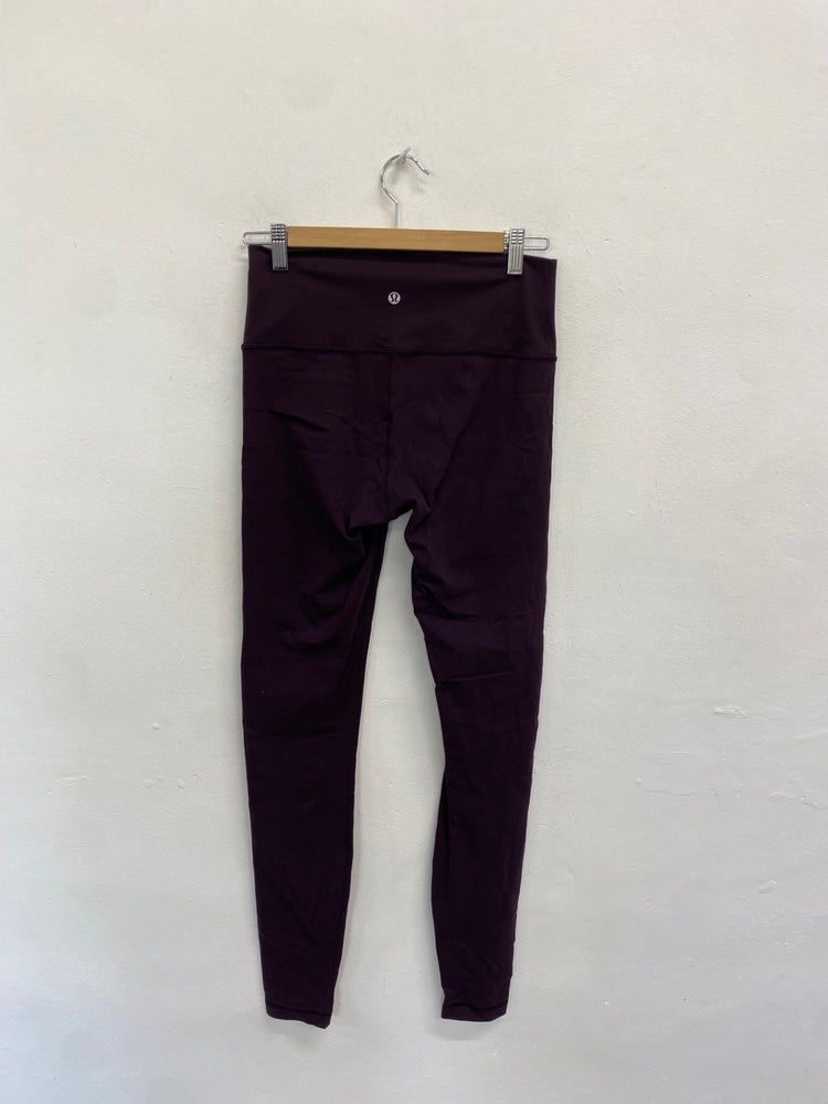 Fabulous Lululemon active Leggings UK 12 Dark Purple PS462