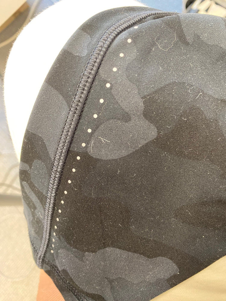 Fabulous Lululemon Leggings pocket UK 12 Black camouflage PS462