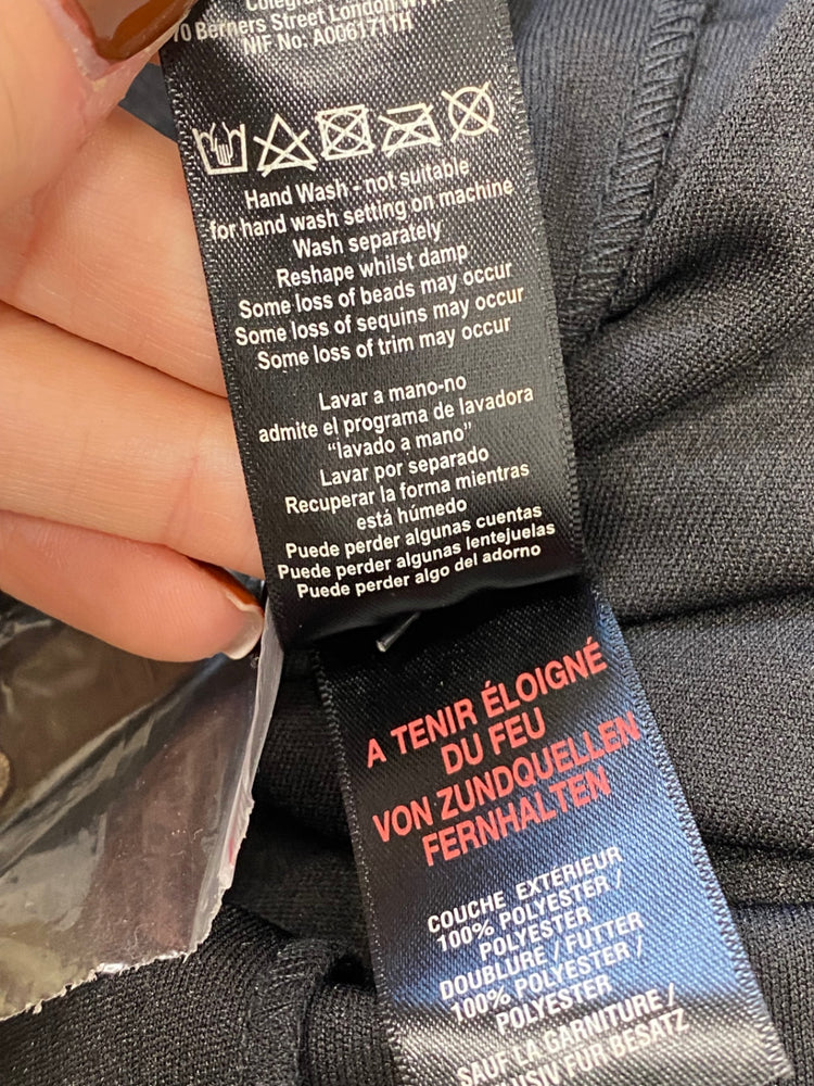 Fabulous Miss Selfridge Dress Uk 10 Black and silver sequin party JF463