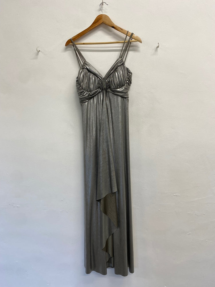 Fabulous Joseph Ribkoff Dress UK 12 Silver metallic gatsby JF463