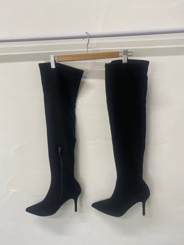 Fabulous Mint Velvet overknee pull UK6 Black JF463