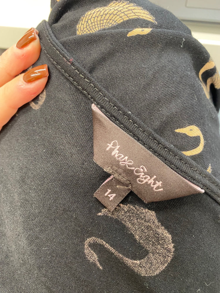 Fabulous Phase Eight Dress UK 14 Black swan Midi jf463