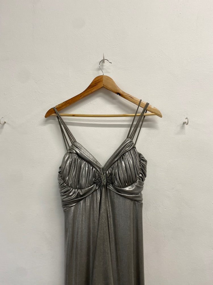 Fabulous Joseph Ribkoff Dress UK 12 Silver metallic gatsby JF463