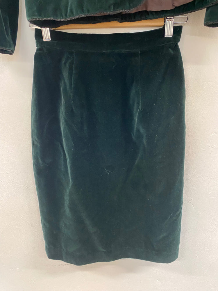 Fabulous Monsoon Twilight Velvet vintage Suit Set UK8-10 Forest Green w25 JF463