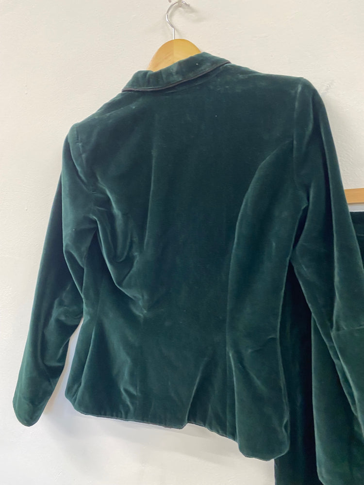 Fabulous Monsoon Twilight Velvet vintage Suit Set UK8-10 Forest Green w25 JF463
