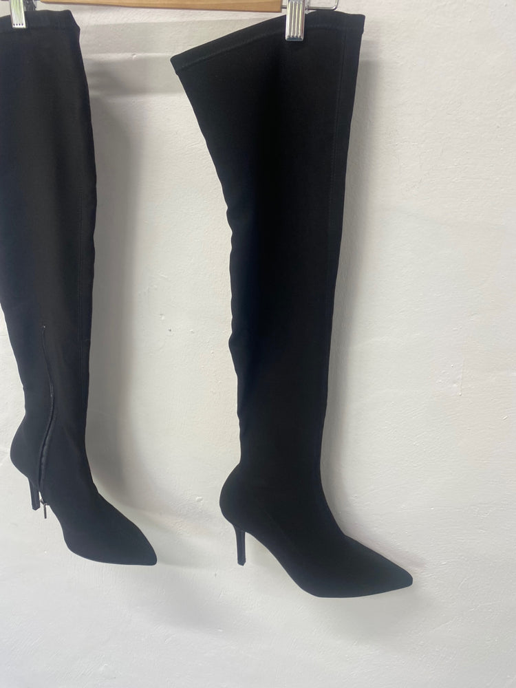 Fabulous Mint Velvet overknee pull UK6 Black JF463