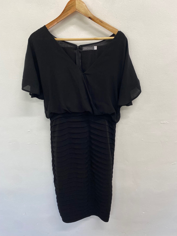 Fabulous Mint Velvet Dress UK 14 Black bandage JF463