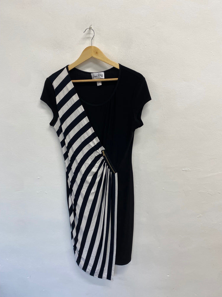Fabulous Joseph Ribkoff Dress UK 14 Black and white striped JF463