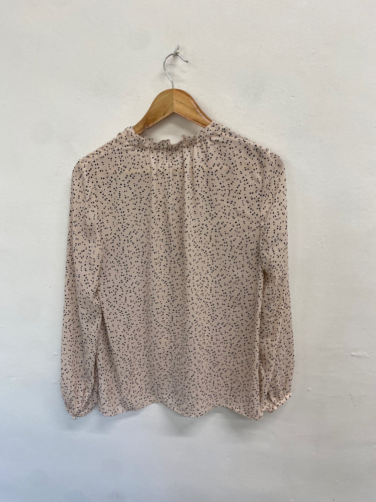 Fabulous HOBBS Blouse Uk 10 Black rose pattern JF463