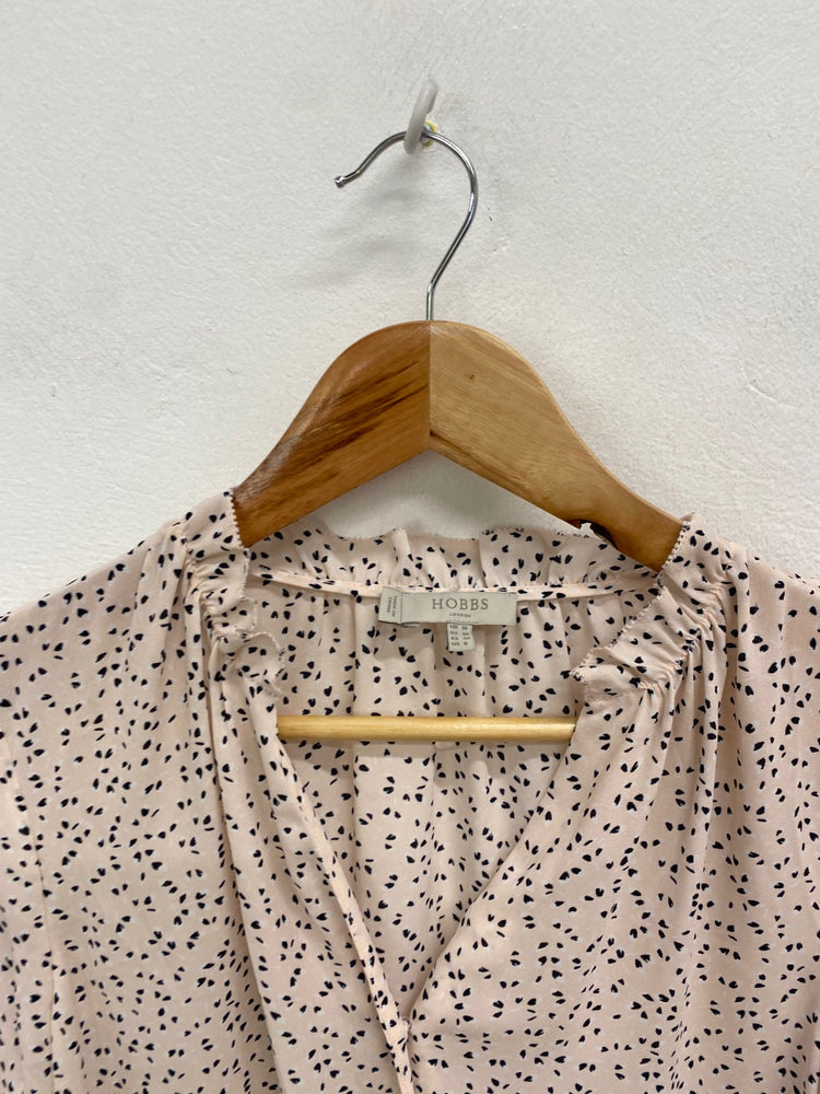 Fabulous HOBBS Blouse Uk 10 Black rose pattern JF463