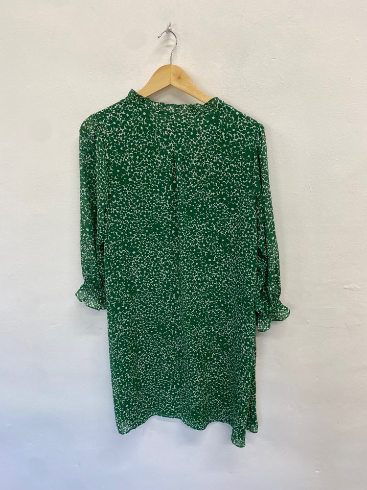 Fabulous Hobbs Dress UK 12 Green floral smock JF463