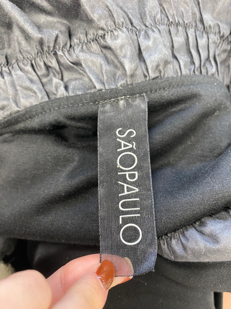 Fabulous Saopaulo Dress jacket UK L Black zebra shirred collar JF463