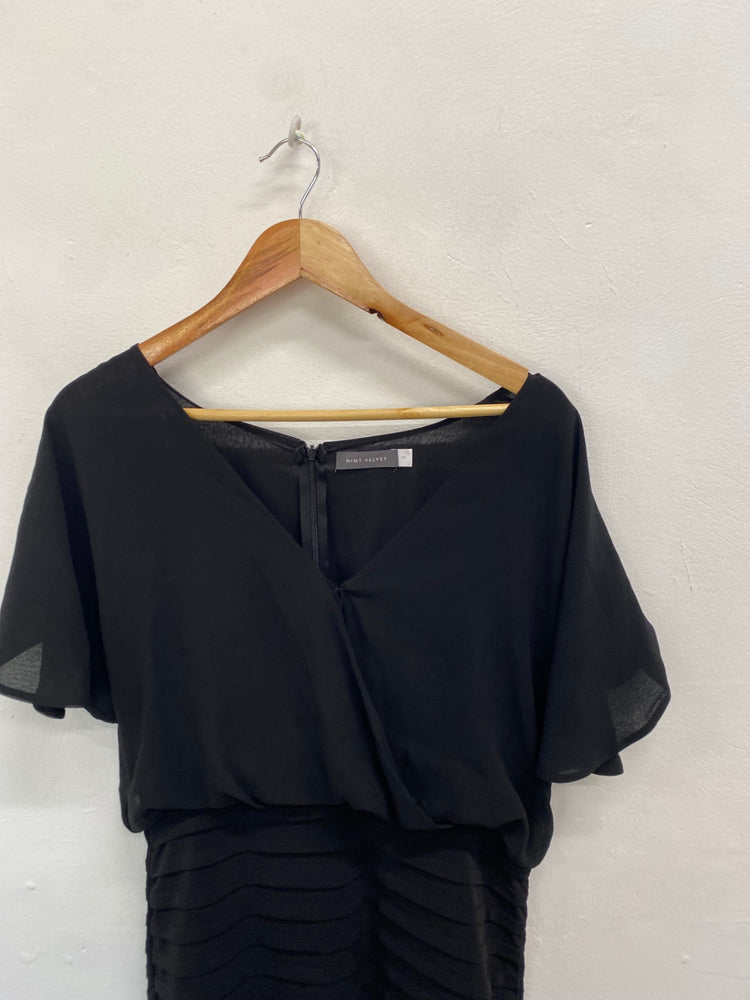 Fabulous Mint Velvet Dress UK 14 Black bandage JF463