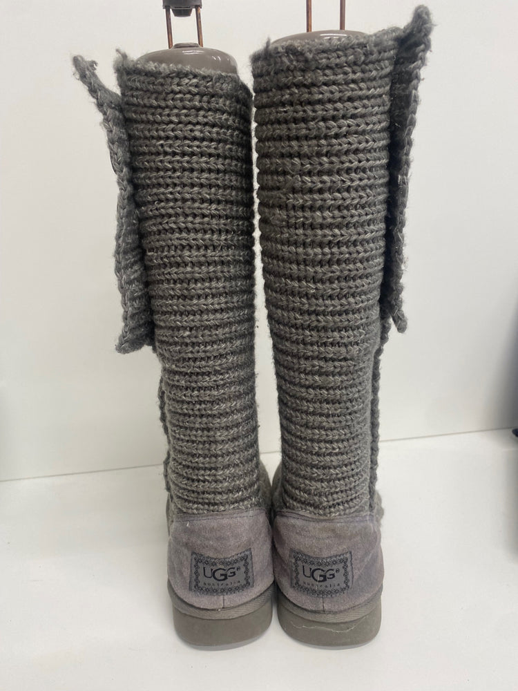 Fabulous UGG Candy Boots UK4.5 Grey knee high fold down TG465