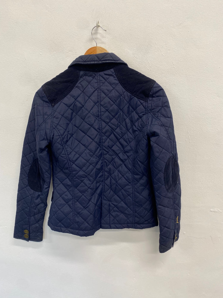Fabulous Joules Hampton Quilted jacket UK 8 Navy blue TG465