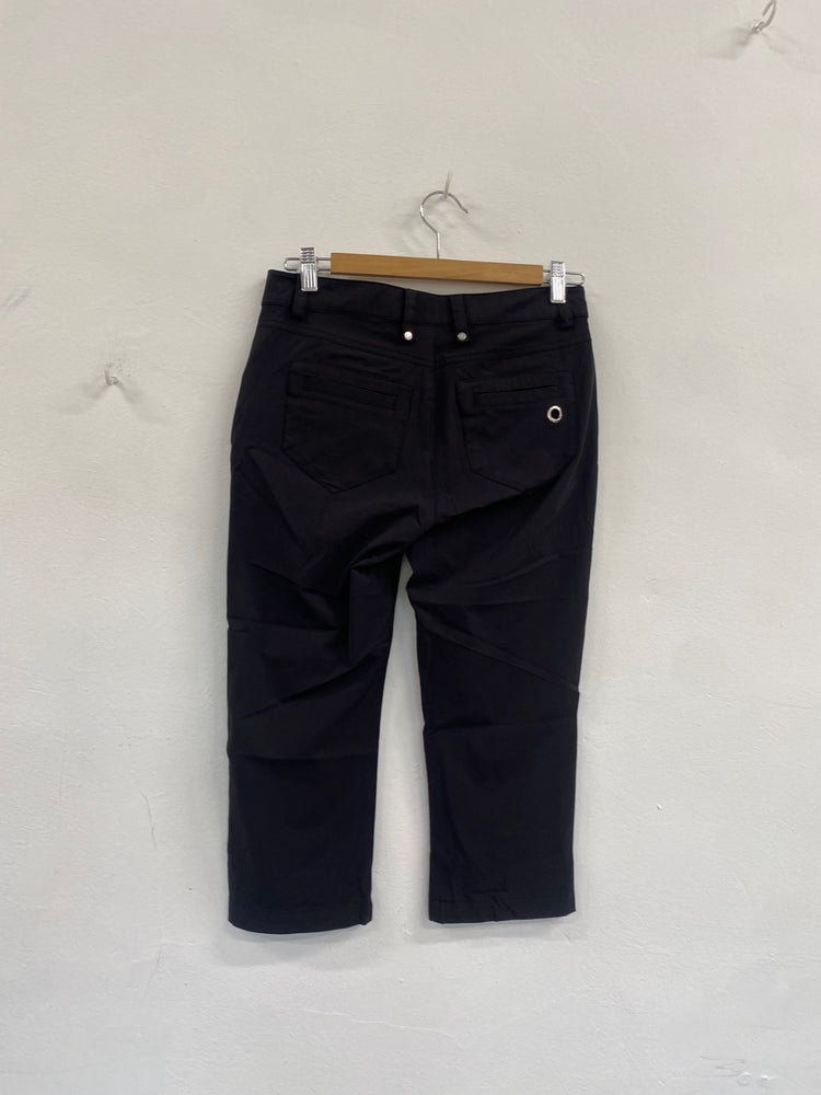 Fabulous Rohnisch short Golf Trousers Uk8 Black Stunning AP464