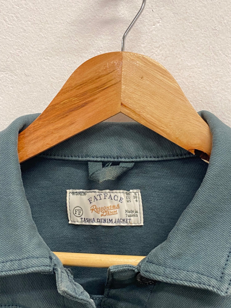 Fabulous FatFace tasha denim Jacket UK 8 Teal AP464