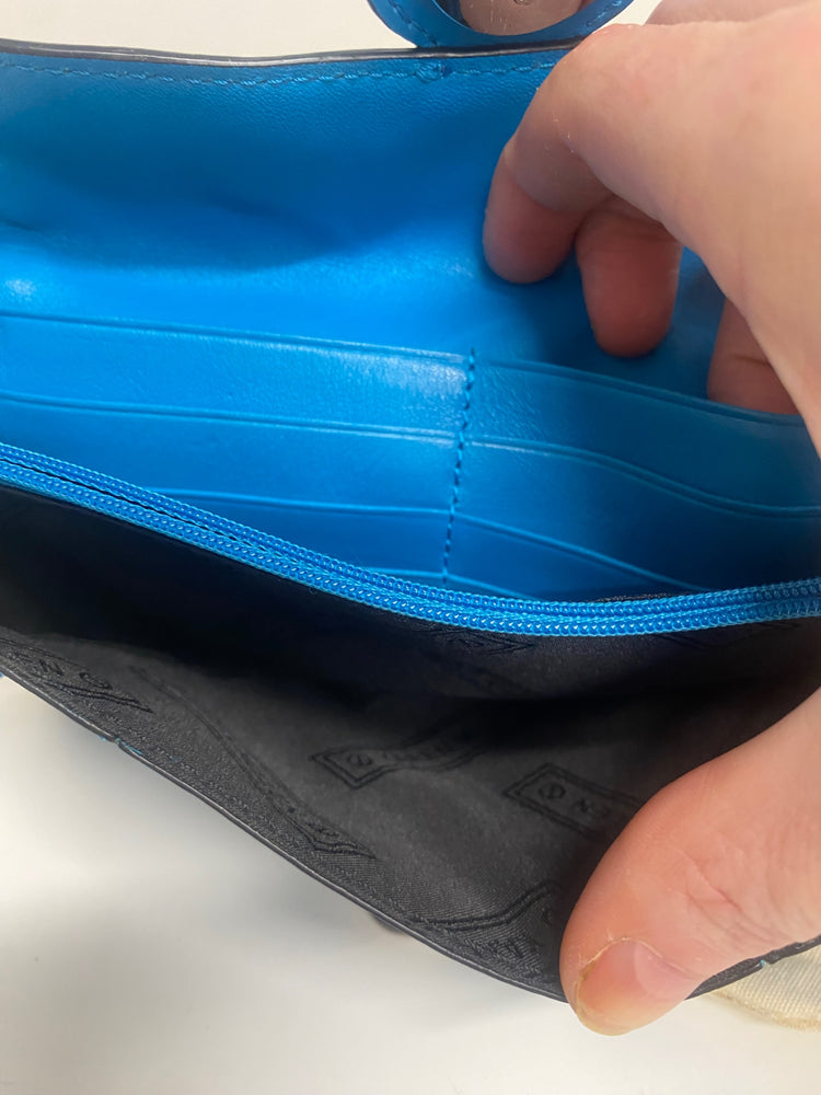 Fabulous Y2K Rare Karen Millen blue studded Purse One size leather TG465