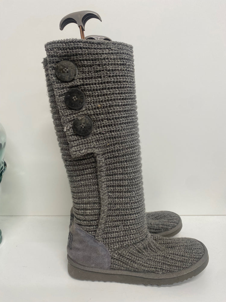 Fabulous UGG Candy Boots UK4.5 Grey knee high fold down TG465