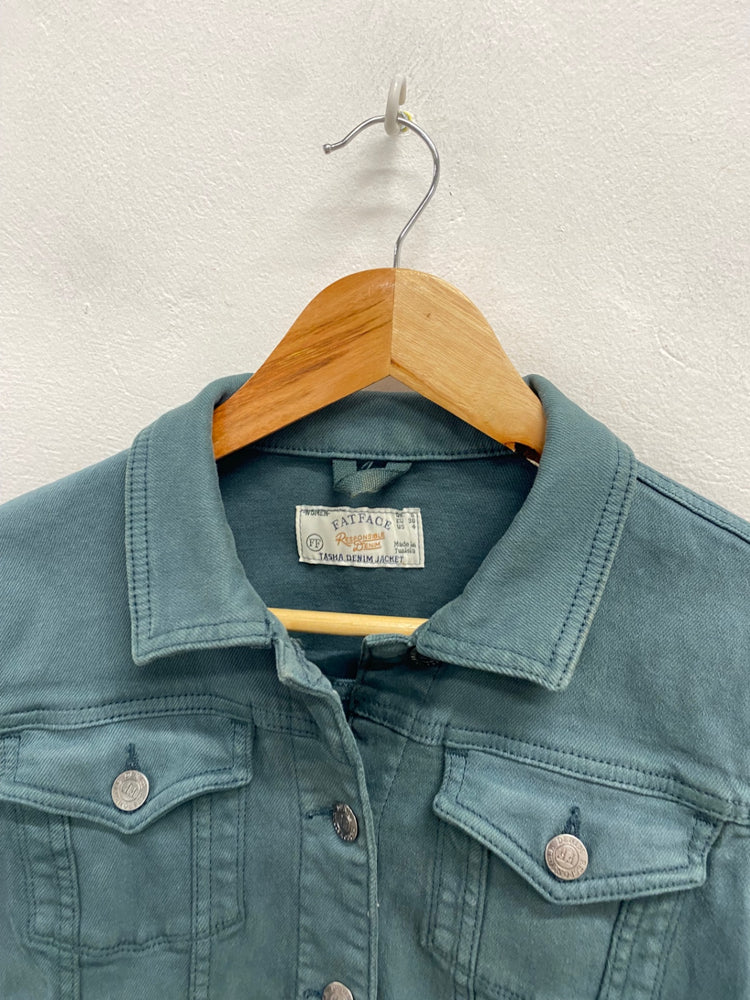Fabulous FatFace tasha denim Jacket UK 8 Teal AP464