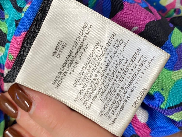 Fabulous BCBG Maxazria Mini dress UK XS Black mesh sequin party TG465