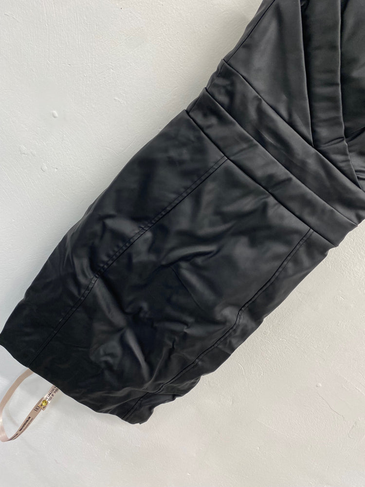 Fabulous House of CB faux leather Mini Dress UK XS Black TG465