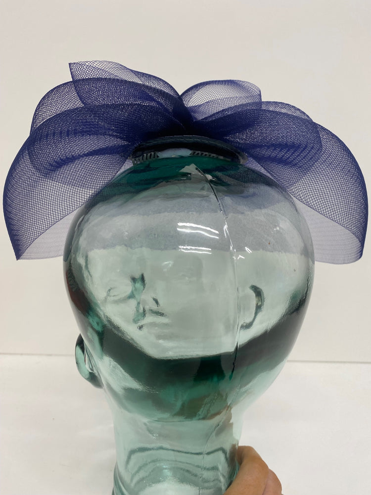 Fabulous John Lewis navy fascinator Hat One size Navy Blue AS466