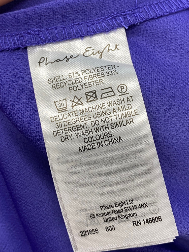 Fabulous Phase Eight candice Shirt Dress UK 22 Purple CC001