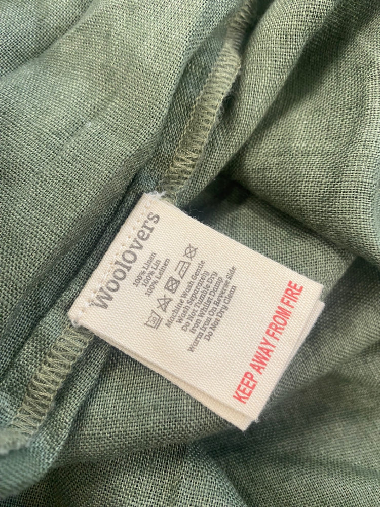 Fabulous Woollovers Linen Lidaxi shirt Dress Uk16 Khaki SM467