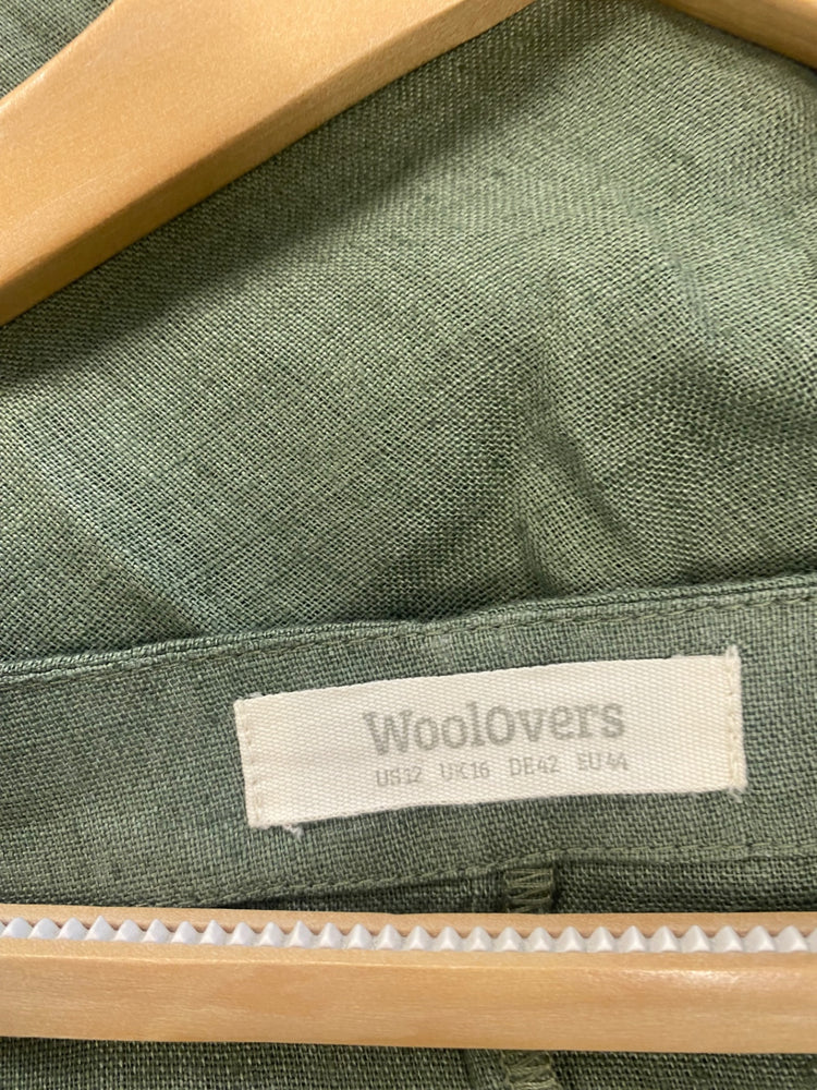 Fabulous Woollovers Linen Lidaxi shirt Dress Uk16 Khaki SM467