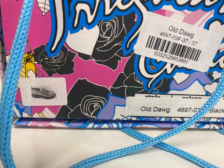 Fabulous Irregular Choice Loafers UK4 Black Glitter CC001