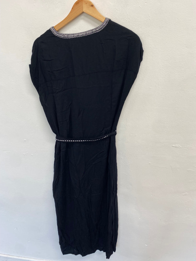 Fabulous FatFace kaftan midi Dress UK 12 Black SM467