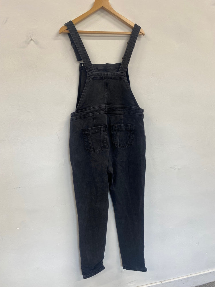 Fabulous Boden denim dungarees Jumpsuit Uk14 charcoal Grey SM467