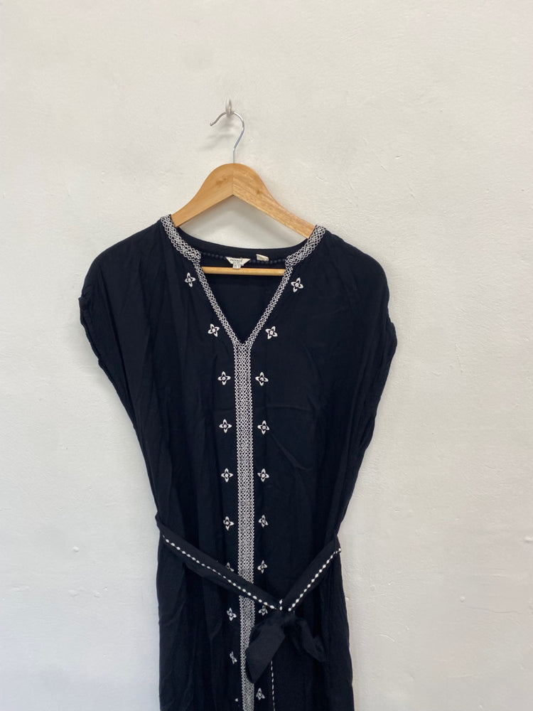 Fabulous FatFace kaftan midi Dress UK 12 Black SM467