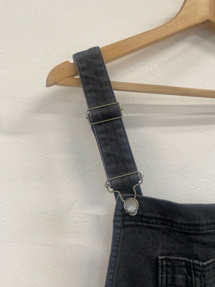 Fabulous Boden denim dungarees Jumpsuit Uk14 charcoal Grey SM467