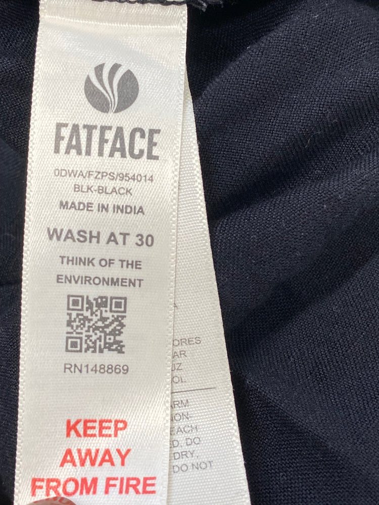 Fabulous FatFace kaftan midi Dress UK 12 Black SM467