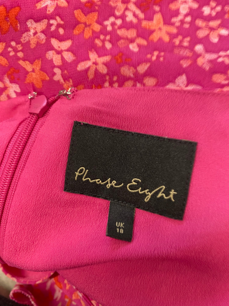 Fabulous Phase Eight Dress UK 18 Pink floral EP468